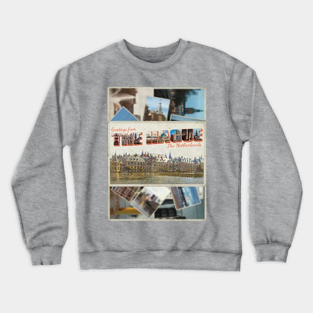 Greetings from The Hague in The Netherlands Vintage style retro souvenir Crewneck Sweatshirt by DesignerPropo